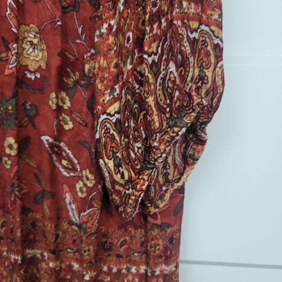 DressBarn established 1962 woman long sleeve floral blouse, 1X - Picture 5 of 9